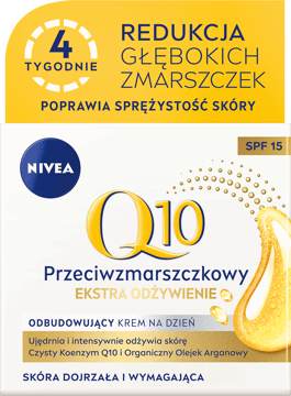 NIVEA,krem do twarzy przeciwzmarszczkowy, odbudowujący, SPF 15, na dzień,przód