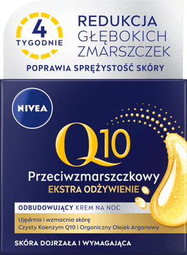NIVEA,krem do twarzy przeciwzmarszczkowy, odbudowujący, na noc,przód