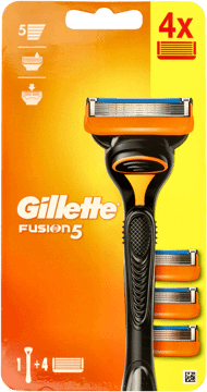 GILLETTE,maszynka do golenia 5-ostrzowa, z wymiennymi wkładami, dla mężczyzn,przód