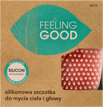 FEELING GOOD,szczotka do mycia ciała i głowy silikonowa,przód