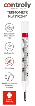 CONTROLY,termometr klasyczny,przód