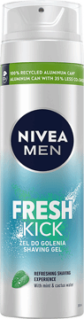 NIVEA MEN,żel do golenia z miętą i wodą kaktusową,przód