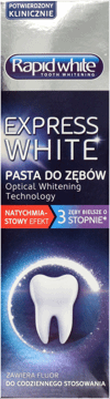 RAPID WHITE,pasta wybielająca do zębów,przód
