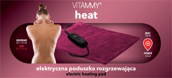 VITAMMY,elektryczna poduszka rozgrzewająca HEAT,przód