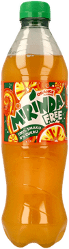 MIRINDA,napój gazowany o smaku pomarańczowym bez cukru,przód