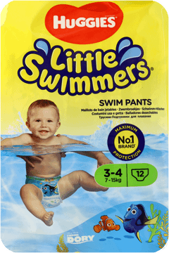 HUGGIES,pieluszki do pływania dla dzieci rozm. 3-4, 7-15 kg,przód