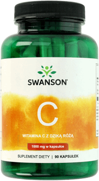 SWANSON,suplement diety, witamina C z dziką różą,przód
