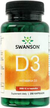 SWANSON,suplement diety witamina D3,przód