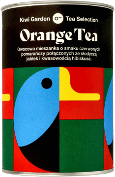 KIWI GARDEN,herbata owocowa o smaku czerwonych pomarańczy,przód