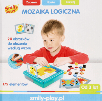 SMILY PLAY,zabawka dla dzieci, mozaika logiczna,przód