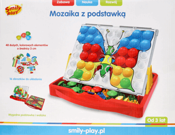 SMILY PLAY,zabawka dla dzieci mozaika z podstawką,przód