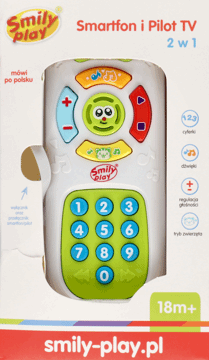 SMILY PLAY,zabawka dla dzieci, smartfon i pilot TV, 2w1,przód