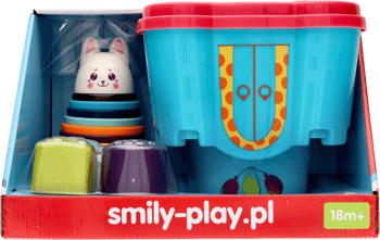 SMILY PLAY,zabawka dla dzieci, piramidka-sorter zamek króliczka,przód