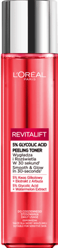 L'ORÉAL PARIS,tonik do twarzy złuszczający i rozświetlający, 5% Kwas Glikolowy,przód