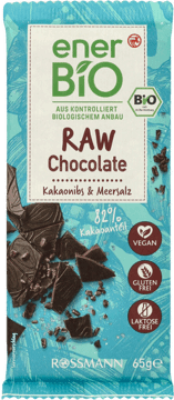 ENERBIO,czekolada raw ziarno kakao i sól morska,przód