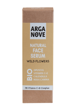 ARGANOVE,antyoksydacyjne serum do twarzy z witaminą C+E, dzikie kwiaty,przód