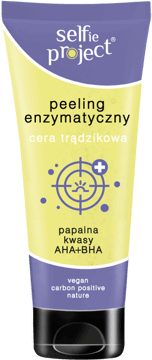 SELFIE PROJECT,peeling do twarzy enzymatyczny,przód