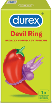DUREX,nakładka wibrująca Devil Ring,przód