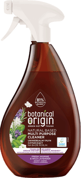 BOTANICAL ORIGIN,uniwersalny płyn czyszczący na bazie roślin świeży jaśmin i dzika lawenda,przód