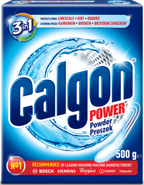 CALGON,proszek do ochrony pralki zmiękczający wodę,przód