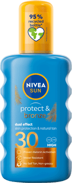 NIVEA SUN,aktywator do opalania w sprayu SPF 30,przód