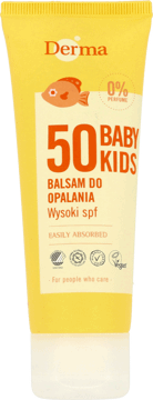DERMA SUN,balsam do opalania dla dzieci, SPF 50,przód