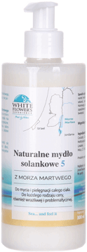 WHITE FLOWER'S,naturalne mydło solankowe z Morza Martwego,przód