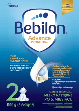 BEBILON,mleko następne dla niemowląt po 6. m-cu życia,przód
