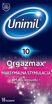 UNIMIL,prezerwatywy z maksi-wypustkami,przód