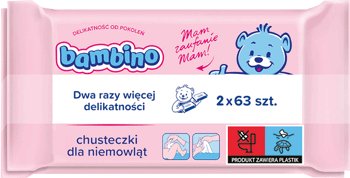 BAMBINO,chusteczki nawilżane dla niemowląt,przód