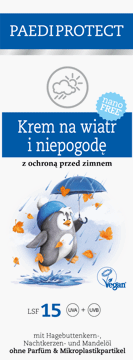 PAEDIPROTECT,krem na wiatr i niepogodę z ochroną przed zimnem, dla dzieci,przód