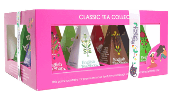 ENGLISH TEA SHOP,zestaw herbat w piramidkach,przód