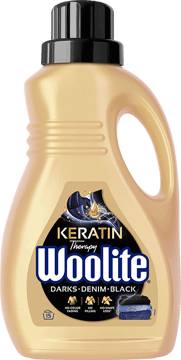 WOOLITE,płyn do prania z keratyną czerń, ciemne kolory i jeans,przód