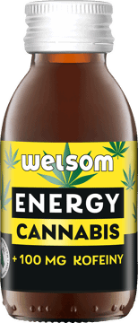 WELSOM,shot Energy Cannabis + kofeina,przód