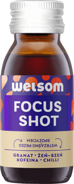 WELLSS,napój z dodatkiem aromatycznych przypraw, Focus Shot,przód