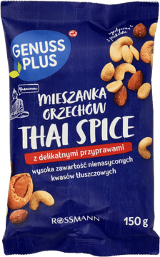GENUSS PLUS,mieszanka orzechów Thai Spice,przód
