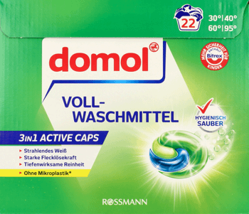 DOMOL,uniwersalne kapsułki do prania,przód