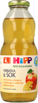 HIPP,herbatka z kopru włoskiego z sokiem jabłkowym, po 4. m-cu,przód