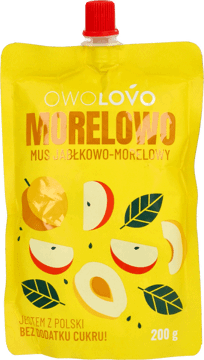 OWOLOVO,mus jabłkowo-morelowy,przód