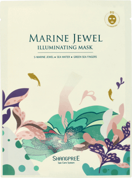 SHANGPREE,maska w płachcie z ekstraktem z zielonych alg morskich,przód