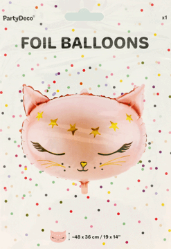 PARTY,balon foliowy kotek,przód