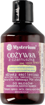MYSTERIUM,odżywka do włosów zniszczonych, suchych i słabych, emolientowa, z czarnuszką,przód