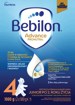 BEBILON,odżywcza formuła na bazie mleka dla dzieci po 24 m-cu,przód