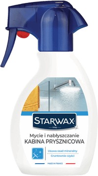STARWAX,preparat do mycia i nabłyszczania kabin prysznicowych,przód