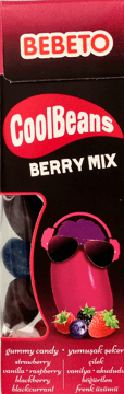 BEBETO,cukierki - fasolki Berry Mix,przód