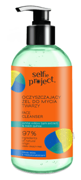 SELFIE PROJECT,żel do mycia twarzy oczyszczający,przód