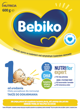 BEBIKO,mleko początkowe dla niemowląt od urodzenia, 1,przód