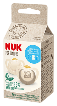 NUK,smoczek lateksowy, uspokajający, 6-18m,przód