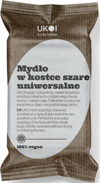 UKOI,mydło w kostce szare, uniwersalne,przód