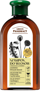 GREEN PHARMACY,szampon do włosów zniszczonych, z minszkiem,przód